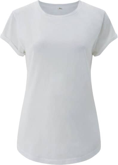T-Shirts in White: Women`s Rolled Up Sleeve Organic EP16 von EarthPositive