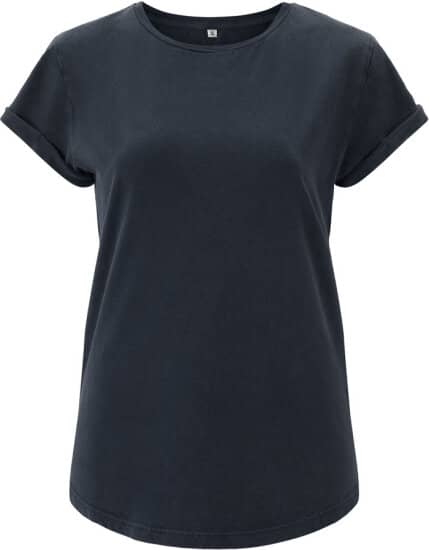 T-Shirts in Denim: Women`s Rolled Up Sleeve Organic EP16 von EarthPositive