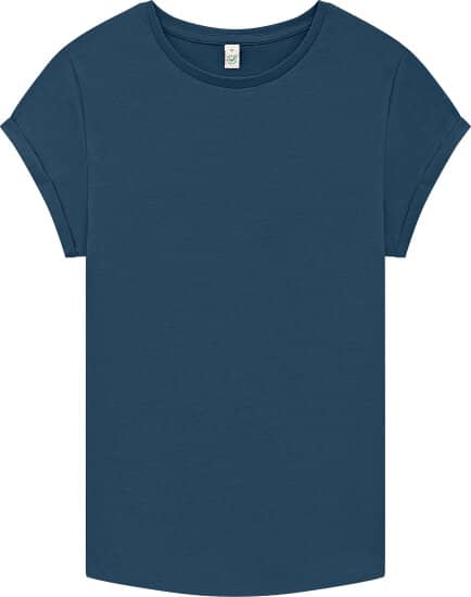 T-Shirts in Denim: Women`s Rolled Up Sleeve Organic EP16 von EarthPositive