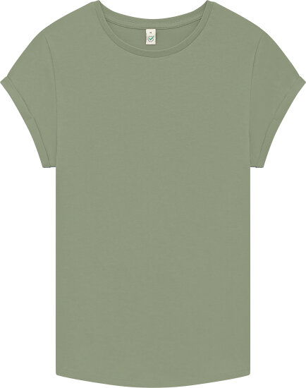 T-Shirts in Light Olive (Pistachio): Women`s Rolled Up Sleeve Organic EP16 von EarthPositive