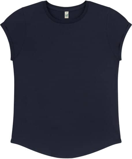 T-Shirts in French Navy: Women`s Rolled Up Sleeve Organic EP16 von EarthPositive