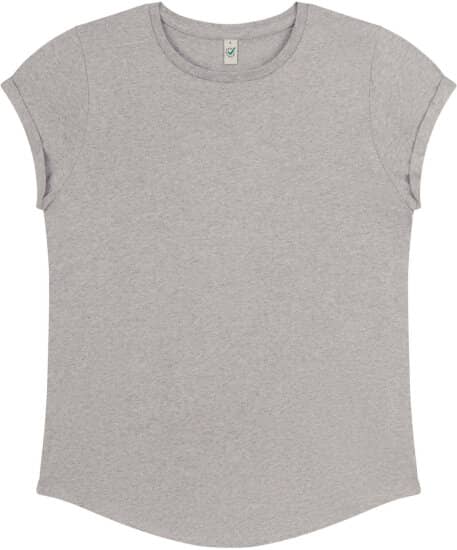 T-Shirts in Light Heather: Women`s Rolled Up Sleeve Organic EP16 von EarthPositive