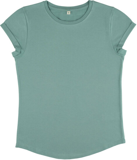 T-Shirts in Sage Green: Women`s Rolled Up Sleeve Organic EP16 von EarthPositive