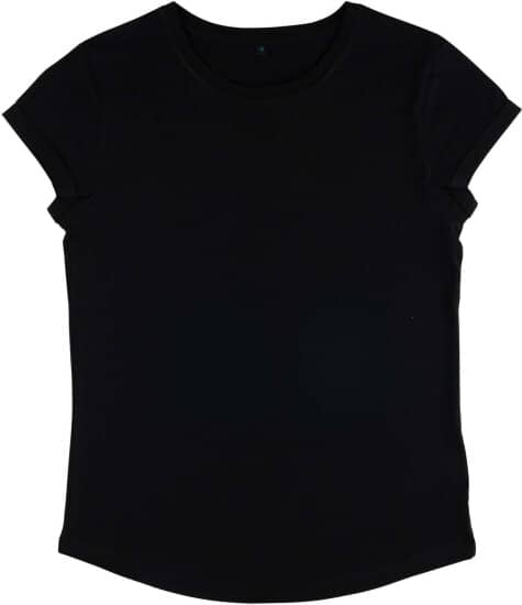 T-Shirts in Black: Women`s Rolled Up Sleeve Organic EP16 von EarthPositive