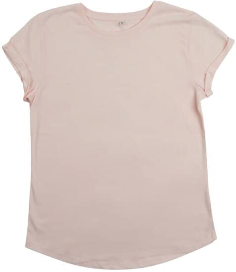 T-Shirts in Blush Pink (Misty): Women`s Rolled Up Sleeve Organic EP16 von EarthPositive