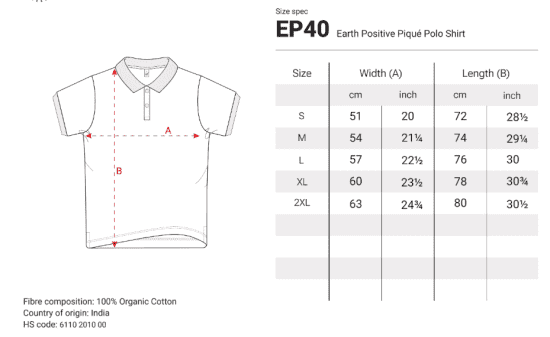 Poloshirts: Piqué Polo Shirt EP40 von EarthPositive