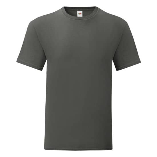 T-Shirts in Light Graphite (Solid): Iconic T F130 von Fruit of the Loom
