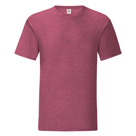 T-Shirts in Heather Burgundy: Iconic T F130 von Fruit of the Loom