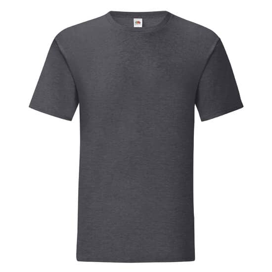 T-Shirts in Dark Heather Grey: Iconic T F130 von Fruit of the Loom