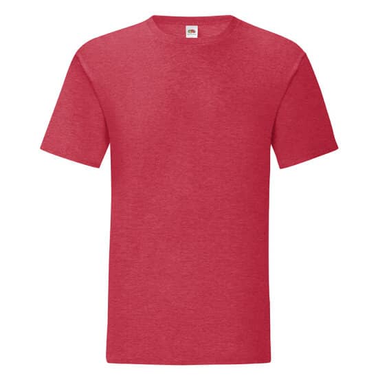 T-Shirts in Heather Red: Iconic T F130 von Fruit of the Loom