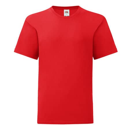 Fruit of the Loom Kids Iconic T Red