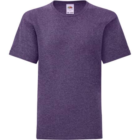 Fruit of the Loom Kids Iconic T Heather Purple