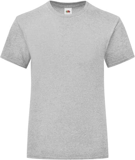 T-Shirts in Heather Grey: Girls Iconic T F131K von Fruit of the Loom