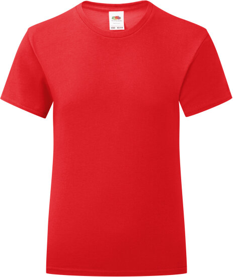 T-Shirts in Red: Girls Iconic T F131K von Fruit of the Loom