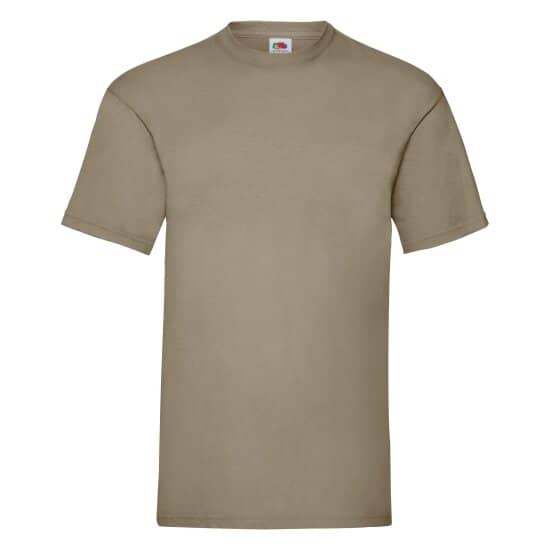 T-Shirts in Khaki: Valueweight T F140 von Fruit of the Loom