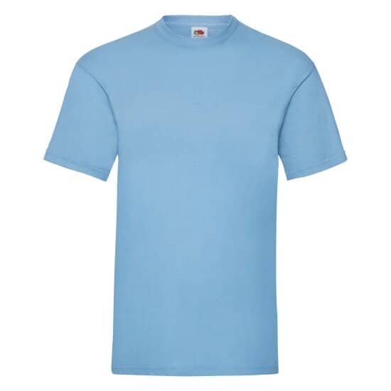 T-Shirts in Sky Blue: Valueweight T F140 von Fruit of the Loom
