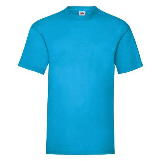 T-Shirts in Azure Blue: Valueweight T F140 von Fruit of the Loom