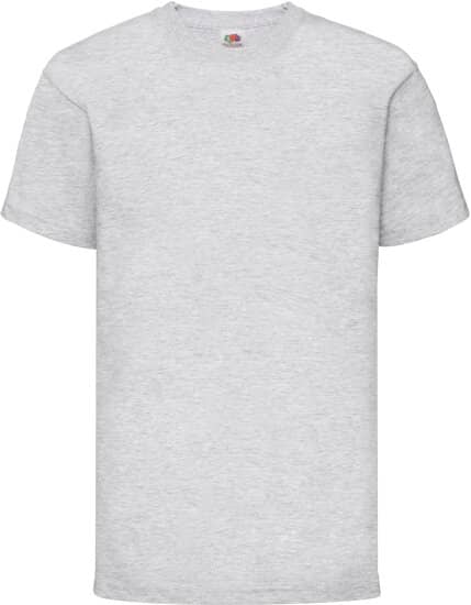 T-Shirts in Heather Grey: Valueweight T Kids F140K von Fruit of the Loom