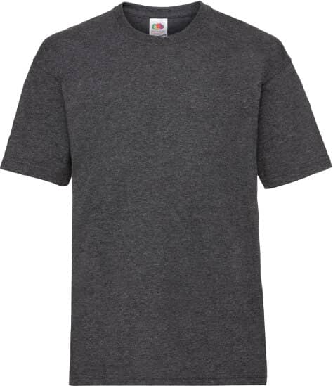 T-Shirts in Dark Grey Heather: Valueweight T Kids F140K von Fruit of the Loom