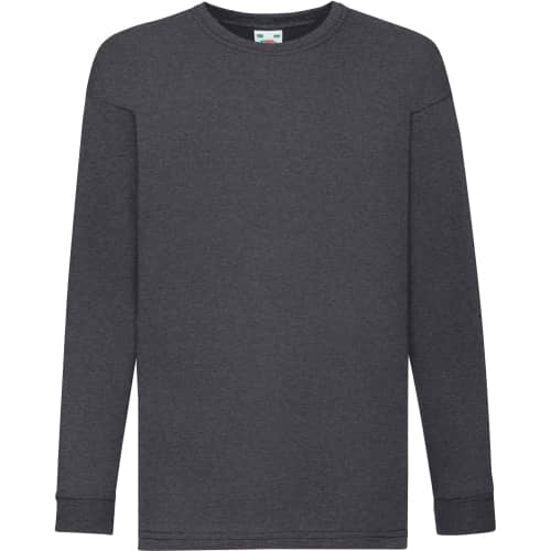 Fruit Of The Loom Herren-Langarmshirt, Rundhals – Größe 58, Weiß, Aus Baumwolle, 160–165 G/m²