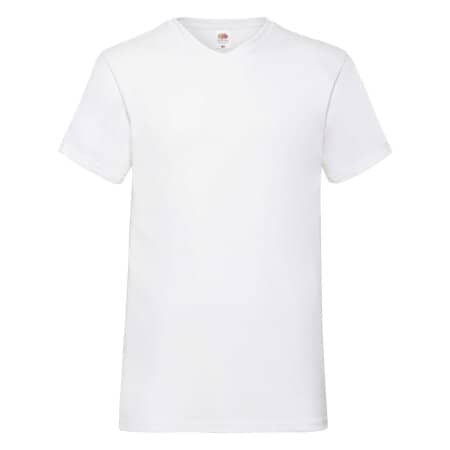 Fruit of the Loom Valueweight V-Neck T White