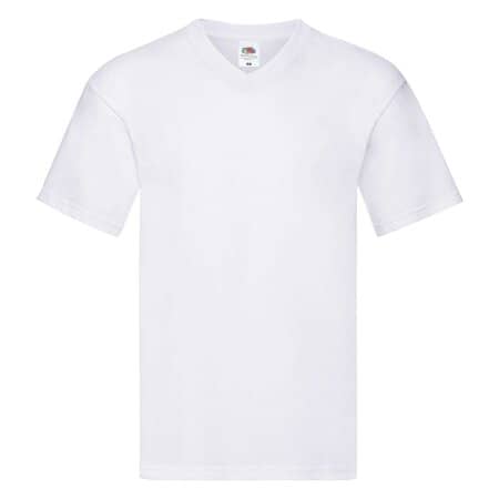Fruit of the Loom Original V-Neck T White
