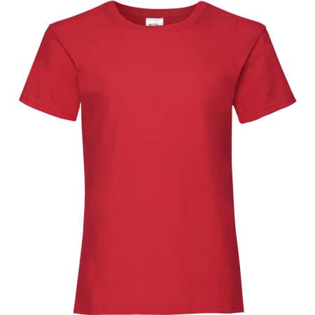 Fruit of the Loom Valueweight T Girls Red