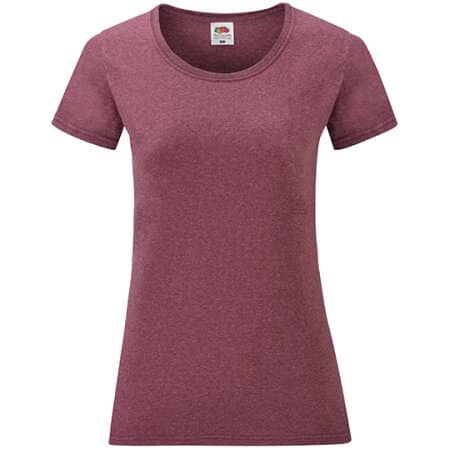 Fruit of the Loom Ladies´ Valueweight T Heather Burgundy