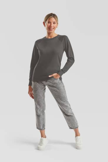 Sweatshirts: Lightweight Raglan Sweat Lady-Fit F315 von Fruit of the Loom