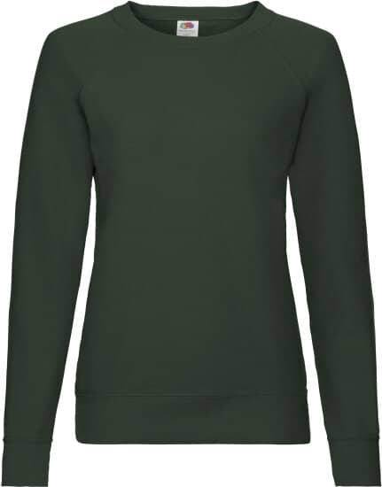 Sweatshirts in Bottle Green: Lightweight Raglan Sweat Lady-Fit F315 von Fruit of the Loom