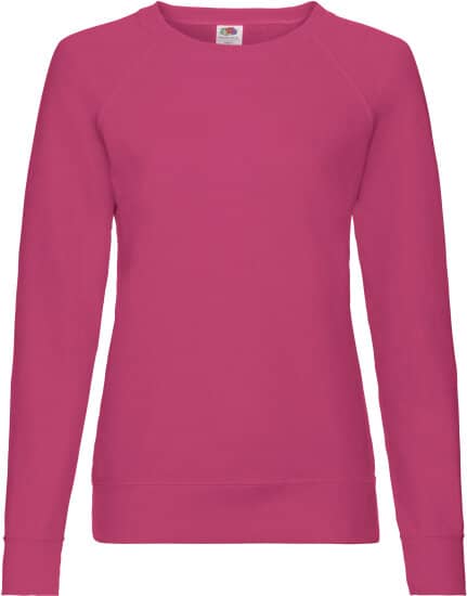Sweatshirts in Fuchsia: Lightweight Raglan Sweat Lady-Fit F315 von Fruit of the Loom