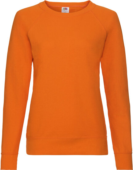 Sweatshirts in Orange: Lightweight Raglan Sweat Lady-Fit F315 von Fruit of the Loom