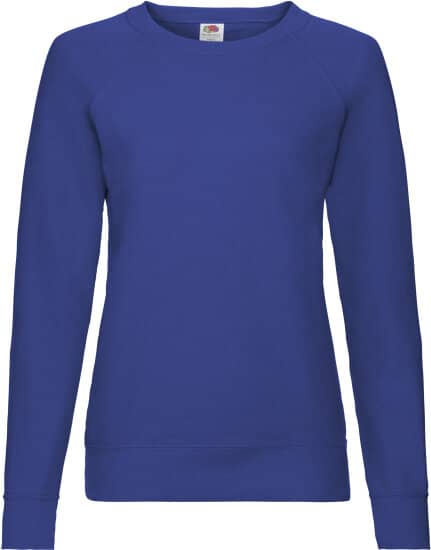 Sweatshirts in Royal Blue: Lightweight Raglan Sweat Lady-Fit F315 von Fruit of the Loom