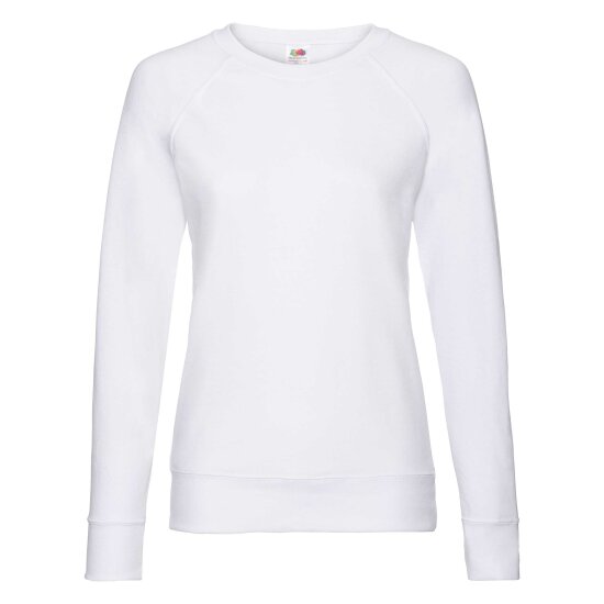 Sweatshirts in White: Lightweight Raglan Sweat Lady-Fit F315 von Fruit of the Loom