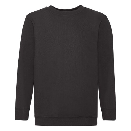 Fruit of the Loom Classic Set-In Sweat Kids Black