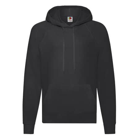 Fruit of the Loom Lightweight Hooded Sweat Black