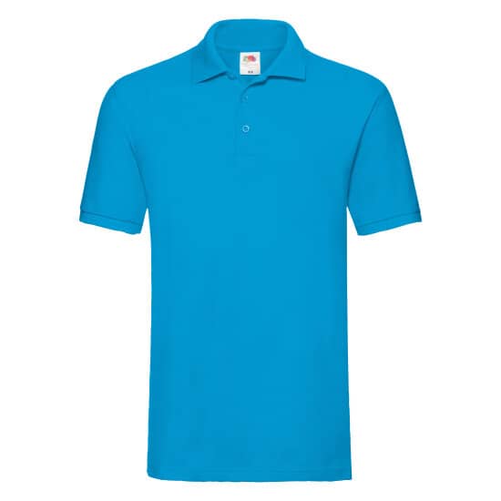 Poloshirts in Azure Blue: Premium Polo F511N von Fruit of the Loom
