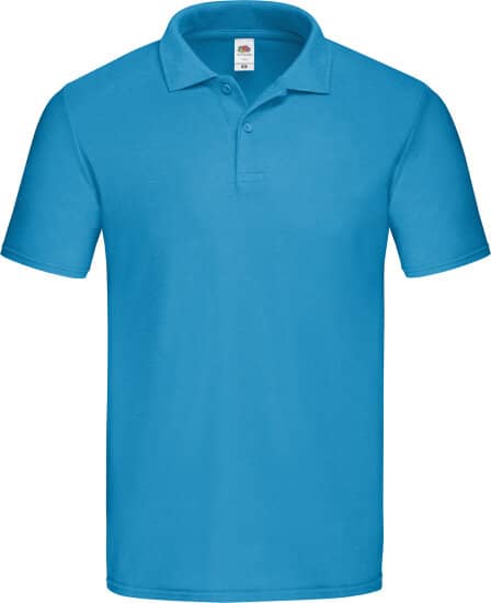 Poloshirts in Azure Blue: Original Polo F513 von Fruit of the Loom