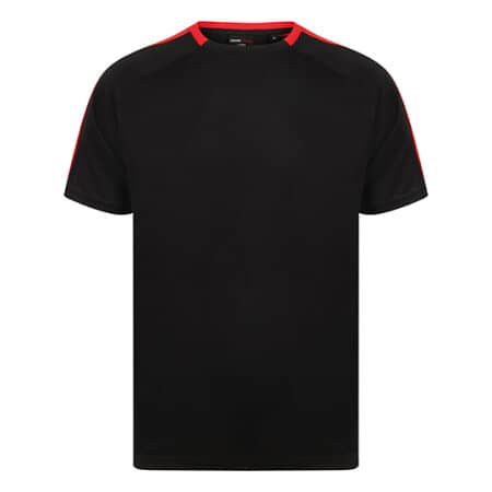 Finden+Hales Unisex Team T-Shirt Black|Red