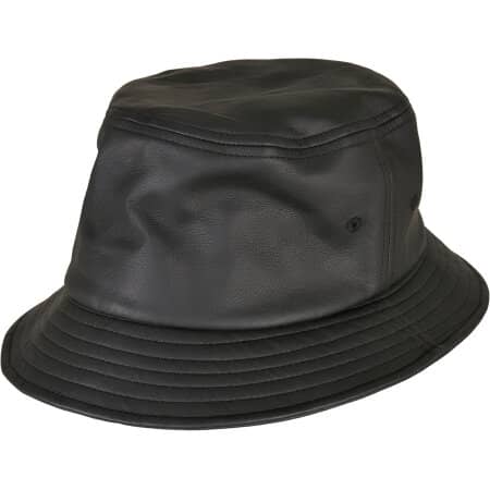 FLEXFIT Imitation Leather Bucket Hat 