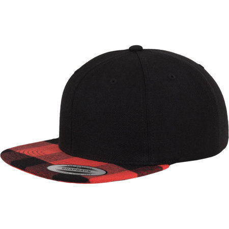 FLEXFIT Checked Flanell Peak Snapback Cap 