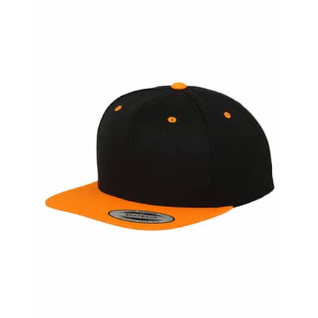 FLEXFIT Classic Snapback 2-Tone Black|Neon Orange