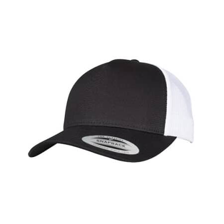 FLEXFIT 5-Panel Retro Trucker 2-Tone Cap Black|White