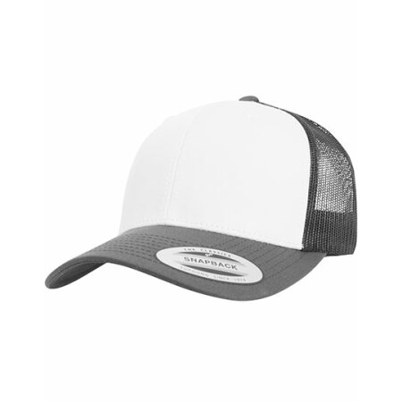 FLEXFIT Retro Trucker Colored Front Dark Grey|White|Dark Grey