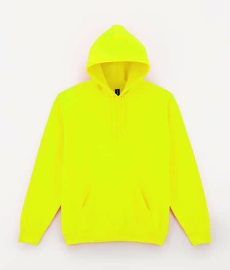 Hoodies in Safety Green: Heavy Blend Hooded Sweatshirt G18500 von Gildan