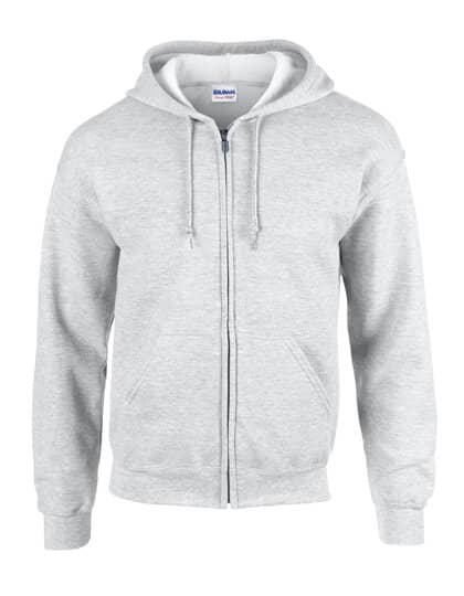 Jacken in Ash (Heather): Heavy Blend™ Full Zip Hooded Sweatshirt G18600 von Gildan