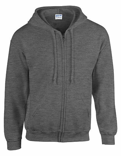 Jacken in Dark Heather: Heavy Blend™ Full Zip Hooded Sweatshirt G18600 von Gildan