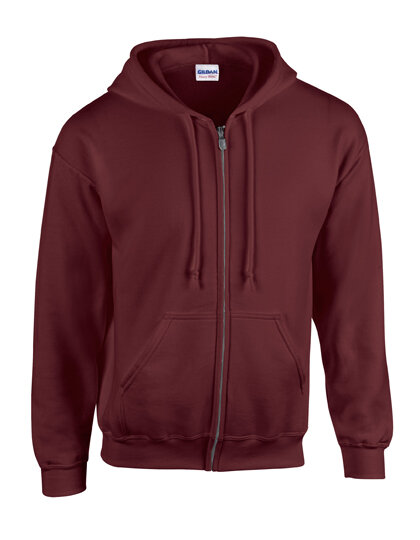 Jacken in Maroon: Heavy Blend™ Full Zip Hooded Sweatshirt G18600 von Gildan