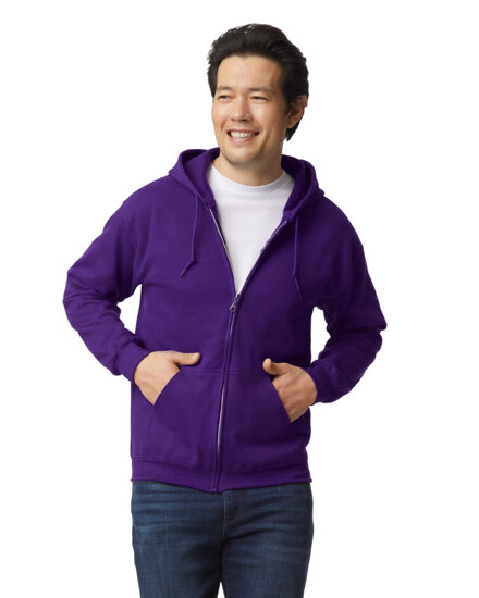 Jacken in Purple: Heavy Blend™ Full Zip Hooded Sweatshirt G18600 von Gildan