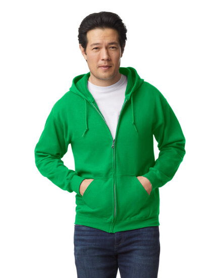 Jacken in Irish Green: Heavy Blend™ Full Zip Hooded Sweatshirt G18600 von Gildan